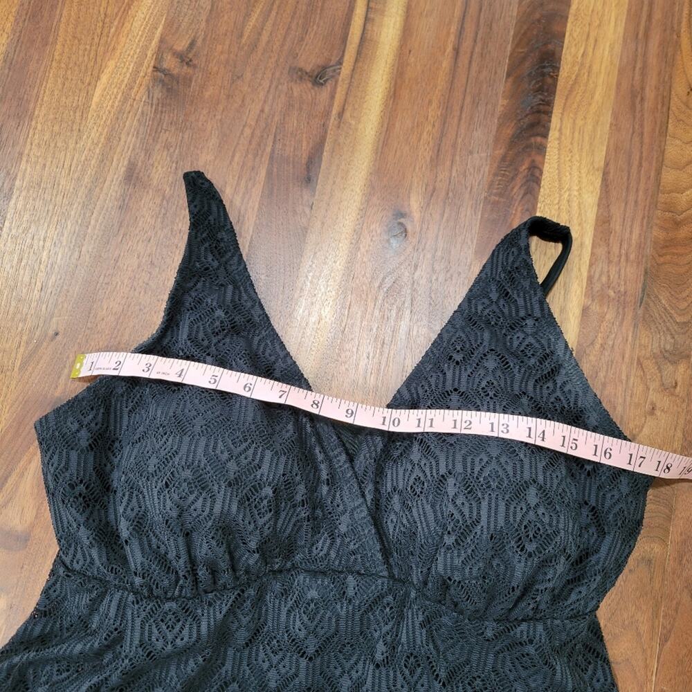 Swimsuits for all Crochet Side Slit Adjustable straps V neck Swimdress Size 20 - Picture 8 of 12